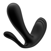 Satisfyer Top Secret+ бесшумный вибромассажер для ношения и стимуляции анальной и точки G, 11х3 см (чёрный)