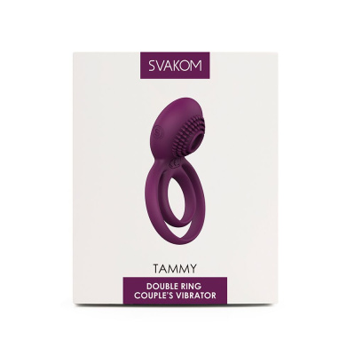 Svakom Tammy - Эрекционное виброкольцо с подхватом мошонки, 8х4.8 см 