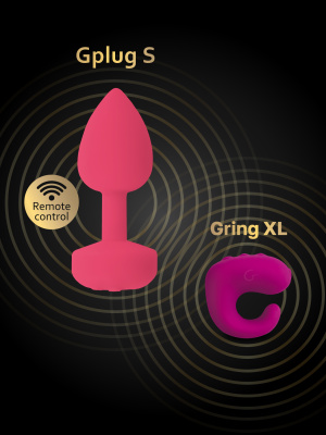 Вибрирующее кольцо и пульт управления Gvibe Gring XL - 2 в 1, 5х3.7 см 