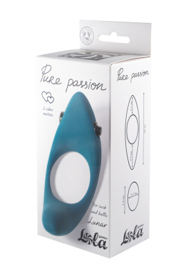 Lola Games Pure Passion Lunar - Эрекционное кольцо с двумя вибропулями, 5.4х3.5 см (зелёный) 