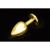 Пикантные штучки - Большая золотистая анальная пробка с ярким кристаллом, 9 см (красный) 