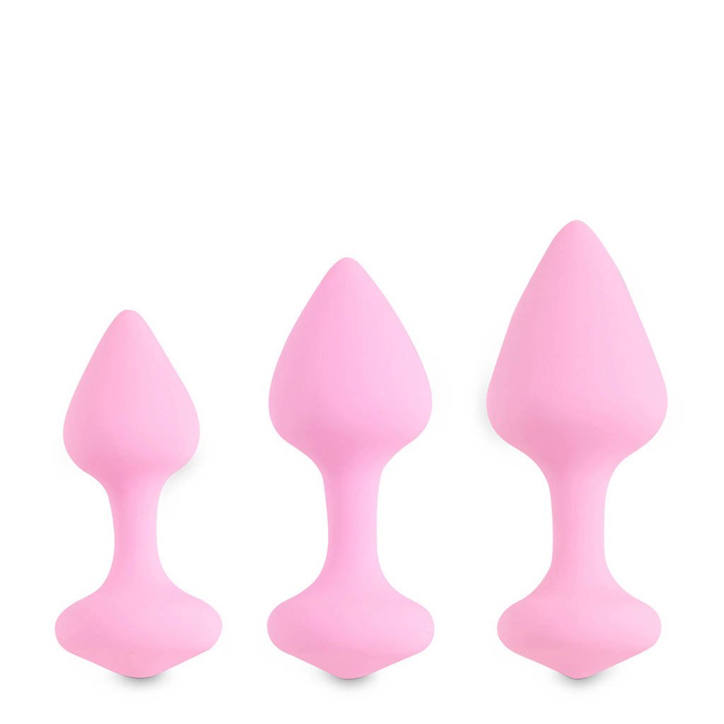 FeelzToys Bibi Butt Plug Set - Набор анальных плагов (розовый) - фото 1