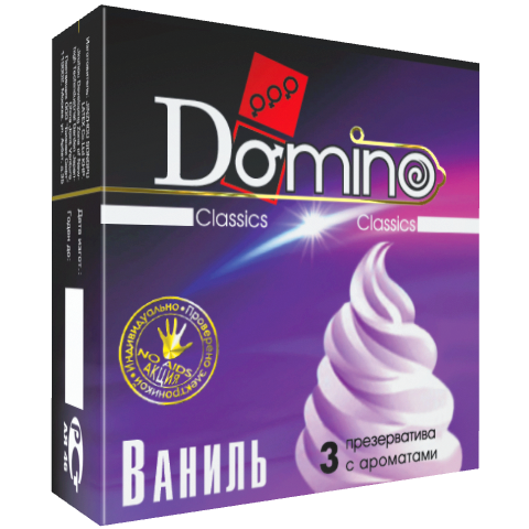 Презервативы DOMINO Ваниль ароматом, 3 шт.