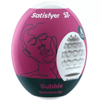 Satisfyer Egg Single Bubble - Инновационный влажный мастурбатор-яйцо, 7х5.5 см