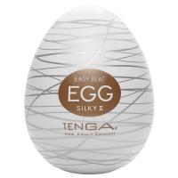 Tenga Egg Silky II New Standart - Нежный мастурбатор в виде яйца, 6х5 см (коричневый)