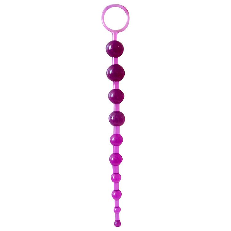 Фиолетовая анальная цепочка Anal stimulator - 26х2.3 см. от ero-shop