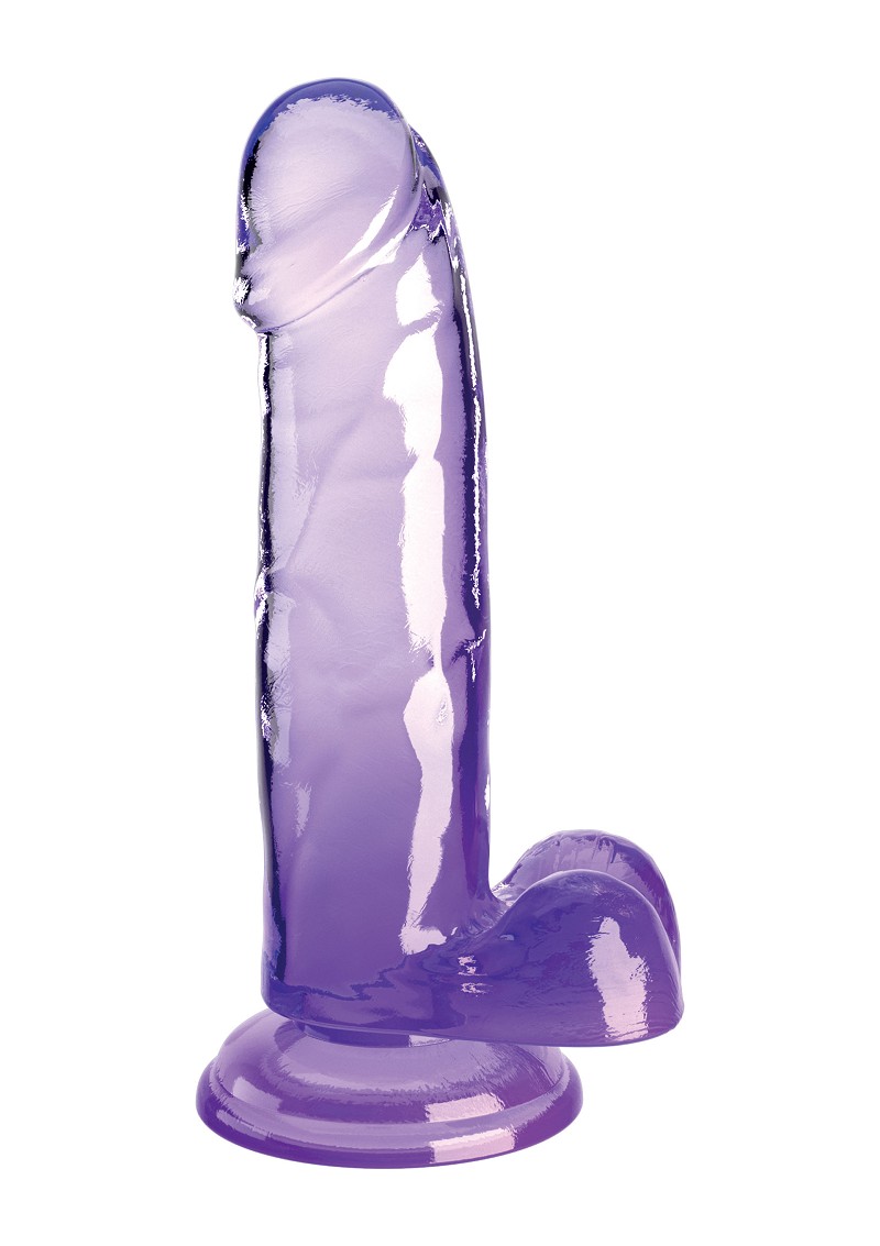 PipeDream King Cock Clear 7 - Фаллоимитатор на присоске, 20.3х4 см (фиолетовый) - фото 1