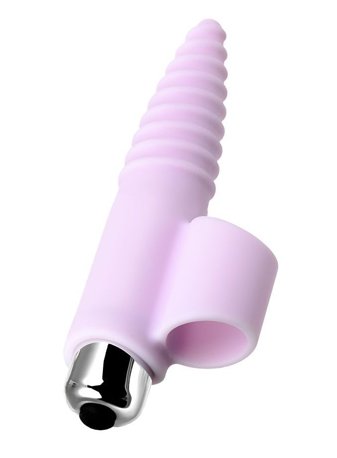 Нежно-розовая вибронасадка на палец для анальной стимуляции JOS NOVA - 9х2 см.