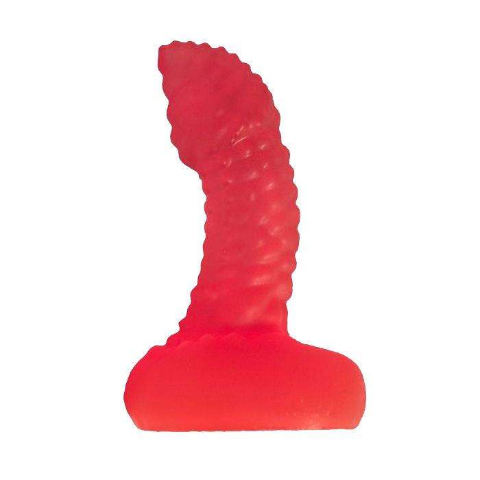 Анальный фаллоимитатор с ребристой поверхностью от Lovetoy, 11 см (красный) от ero-shop