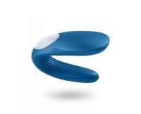 Satisfyer Partner Whale - Вибратор для пар с 10-ю режимами вибрации, 9х3.5 см (синий)