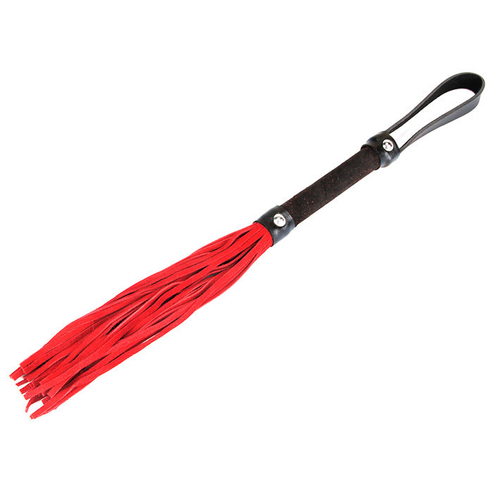 SOFT RED LASH - Мягкая плеть c шнурами, 50 см (красный)