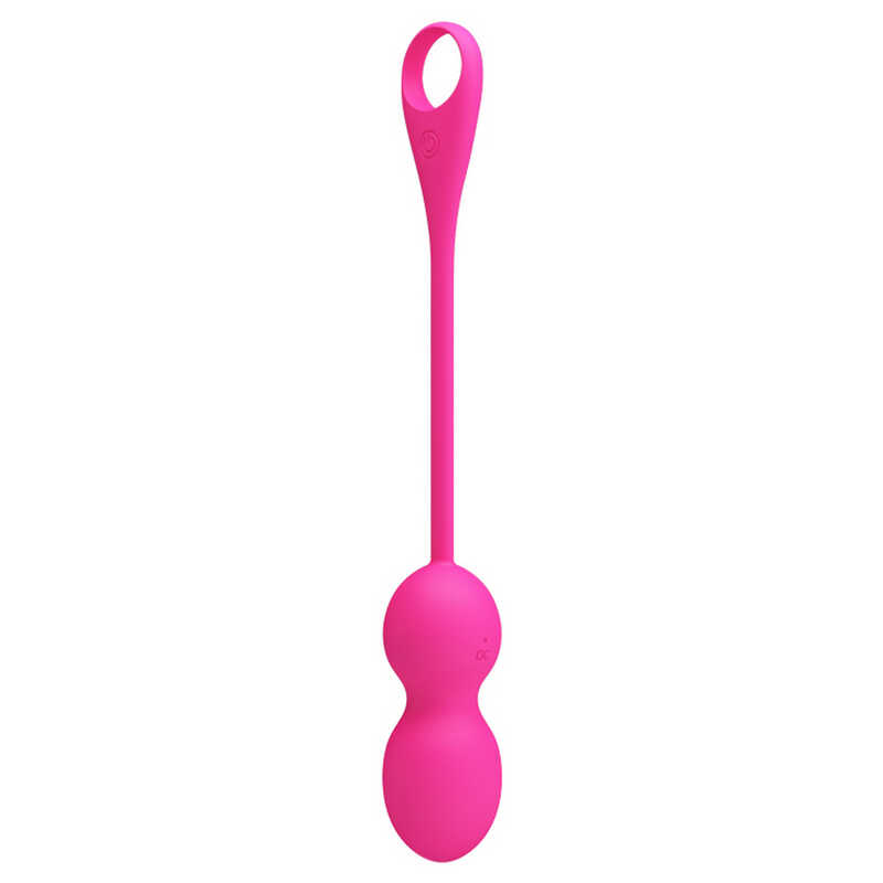 Baile Elvira - Вагинальные шарики с вибрацией и управлением со смартфона, 14.5х3.2 см (розовый)
