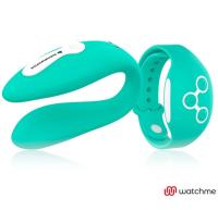 Wearwatch Dual Watchme вибратор для пар с пультом управления в виде часов, 9х2.5 см (зеленый с зеленым пультом)