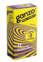GANZO Sense - тонкие латексные презервативы, 15 шт