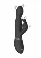 Vive Niva вибратор-кролик с ротацией и с функцией мгновенный оргазм, 22х4.2 см (чёрный)