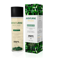 Exsens Aventurine Avocado - Органическое массажное масло с камнями, 100 мл (авокадо)