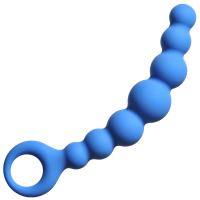 Упругая анальная цепочка Flexible Wand - Lola, 3 см (синий)