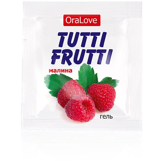 Биоритм Tutti-Frutti OraLove - Оральная смазка на водной основе, 4 мл (малина)