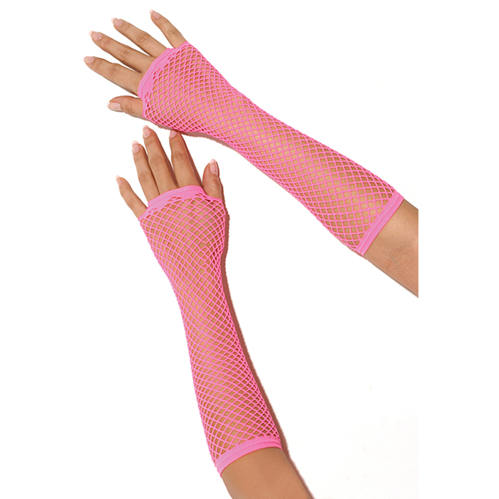 Electric Lingerie длинные перчатки в сетку (розовый) - фото 1