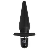 Вибрирующая анальная пробка FSoG Delicious Fullness Vibrating Butt Plug Grey, 3.2 см (чёрный)