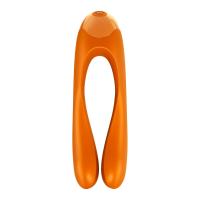 Satisfyer Candy Cane - Прикольный вибратор на палец, 12х3.5 см (оранжевый)