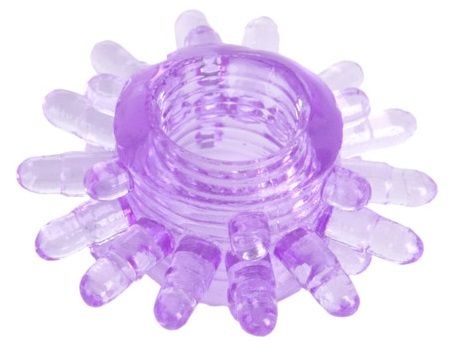 Фиолетовое гелевое эрекционное кольцо с шипиками, 1.5 см от ero-shop