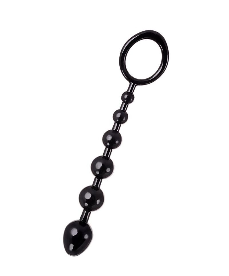 Анальная цепочка черного цвета A-toys - 19,8х2.3 см. от ero-shop
