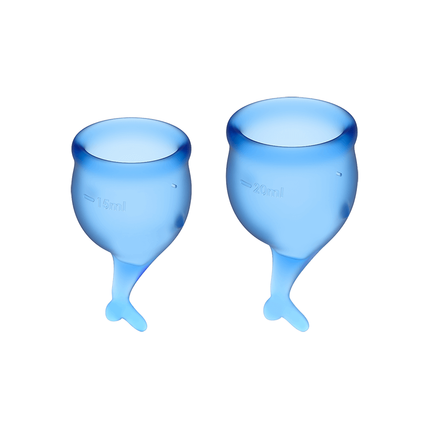 Satisfyer Feel Secure - набор менструальных чаш, 15 мл и 20 мл (голубой) от ero-shop