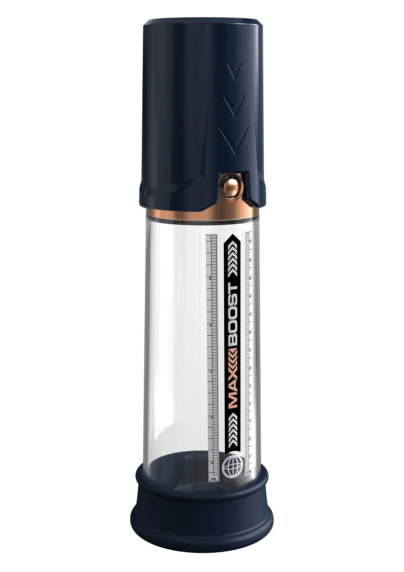 Pipedream Max Boost - вакуумная помпа для увеличения члена, 28,6 см (синяя)
