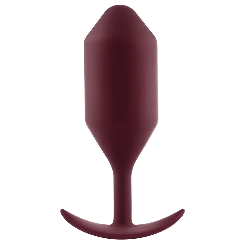 B-vibe Snug Plug 5 - Профессиональная пробка со смещенным центром тяжести для ношения, 15х5 см (бордовый)
