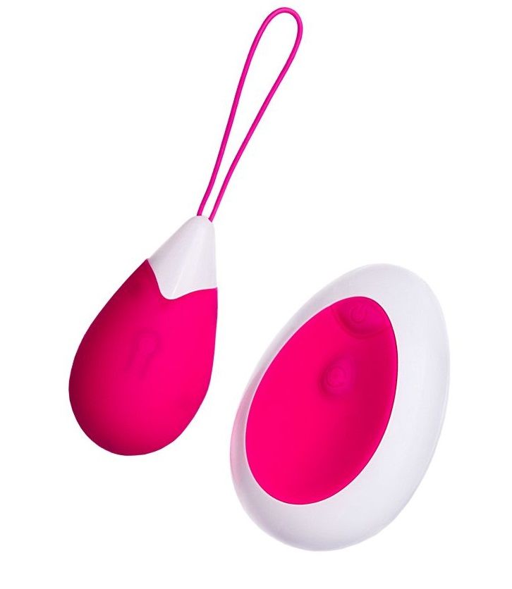ToyFa A-toys розово-белое виброяйцо с пультом ДУ, 6х3.1 см - фото 1