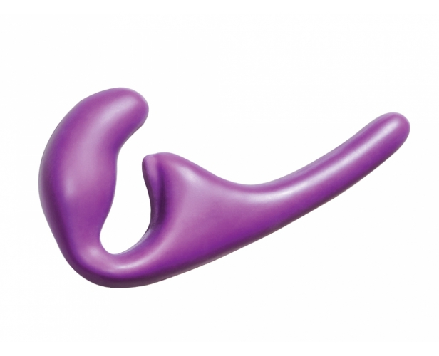 Lola Games Natural Seduction - силиконовый безремневой страпон, 20.5х2.5 см (фиолетовый)