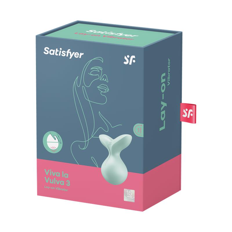 SATISFYER Viva la Vulva 3 - Клиторальный стимулятор, 8,5 см (мятный) - фото 1