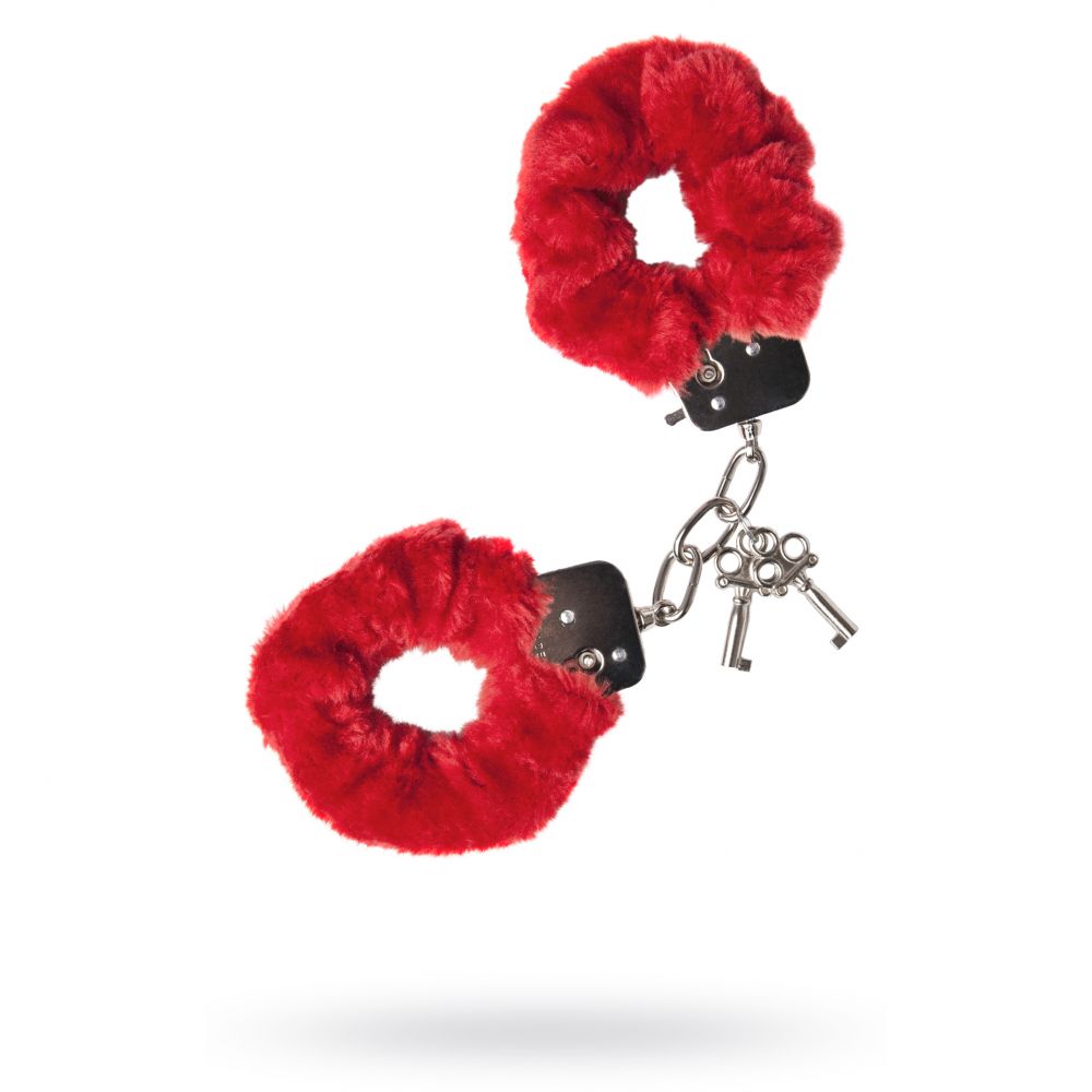 ToyFa - наручники с меховой опушкой (красный)