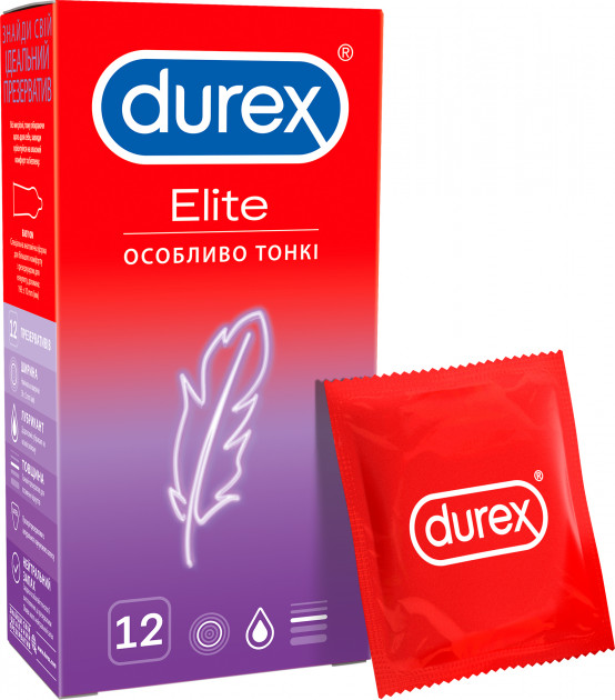 Тонкие презервативы Durex Elite, (12 шт)