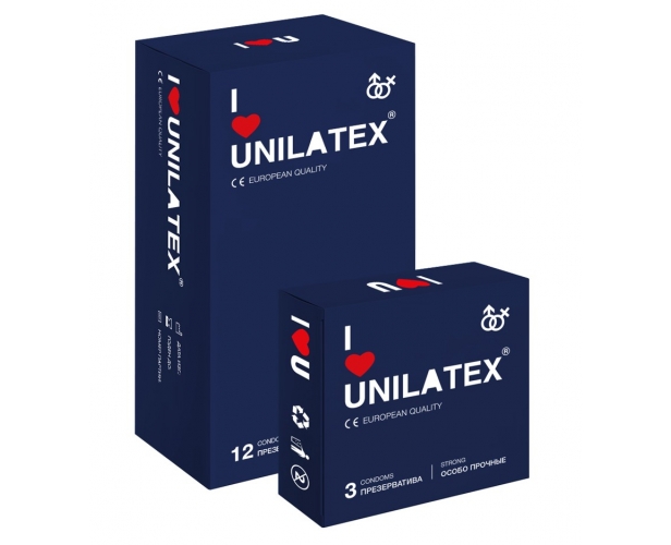 Презервативы суперпрочные Unilatex Extra Strong 12+3 шт
