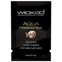 Wicked Aqua Cinnamon Bun - Оральный лубрикант  на водной основе с ароматом булочки с корицей, 3 мл