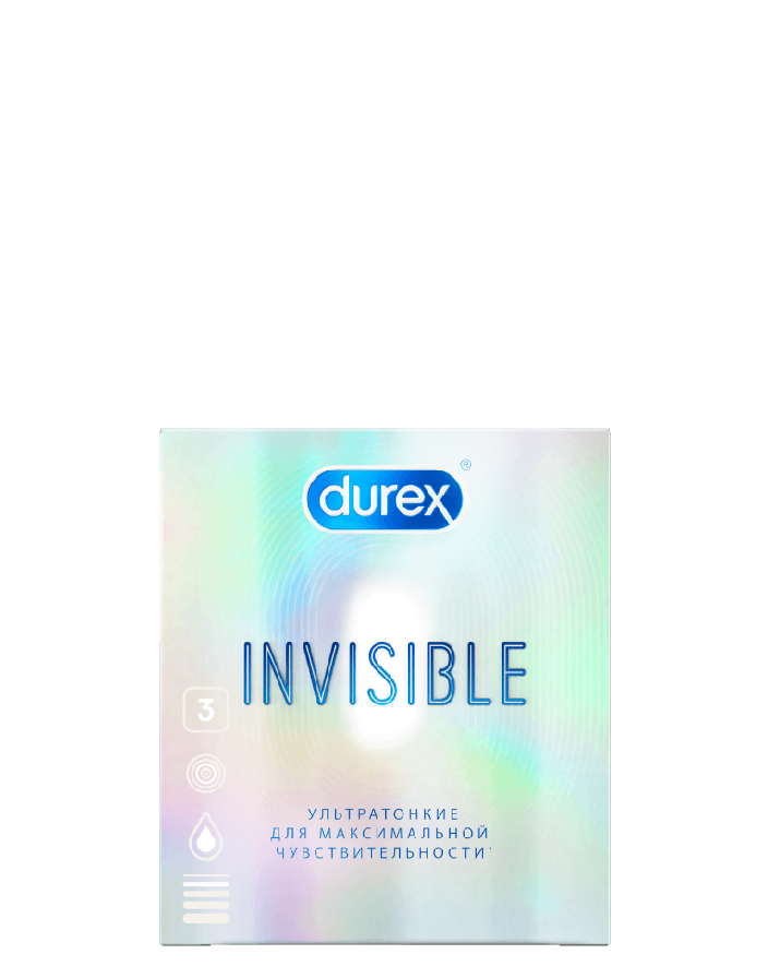 Невероятно тонкие презервативы Durex Invisible (3 шт) - фото 1