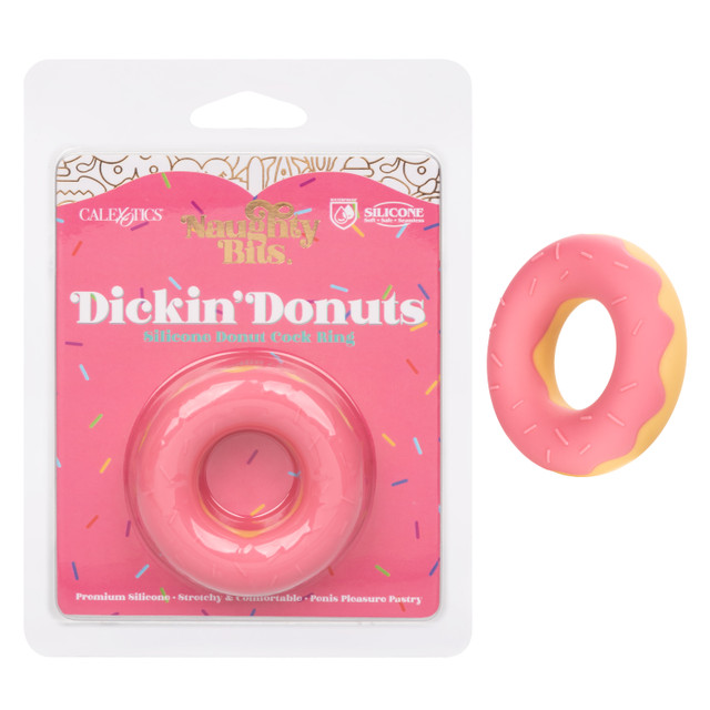 Naughty Bits Dickin’ Donuts Silicone Donut Cock Ring - Эрекционное кольцо-бампер в форме пончика (розовый) - фото 1