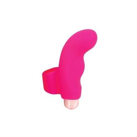 Яркий силиконовый вибратор насадка на палец, 7.8 см - Sweet Toys (розовый) - фото 1
