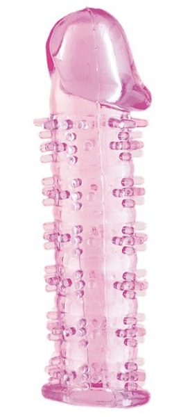 ToyFa - гелевая насадка с шипами, 12х3 см, (розовая) от ero-shop