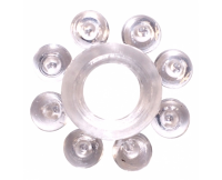 Эрекционное кольцо со стимулирующими шариками Bubbles - Lola Toys, 4.5 см (белый)