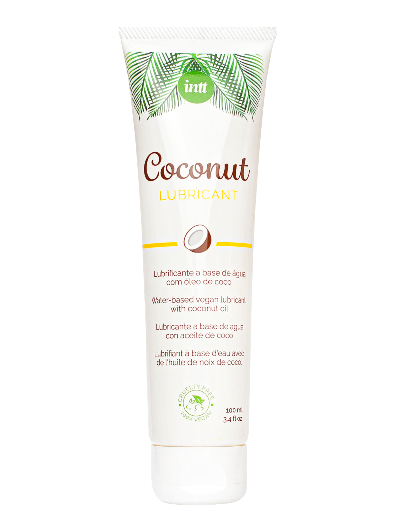 INTT Coconut Lubrificante - веганский лубрикант на водной основе с кокосовым вкусом,  100 мл - фото 1