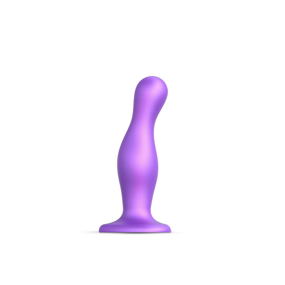Strap-On-Me Dildo Plug Curvy Violet Metallic L - Фаллоимитатор, 15 см (фиолетовый)