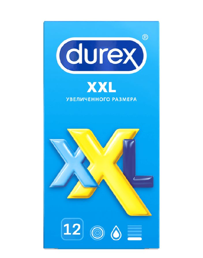 Презервативы для члена большого размера XXL - Durex, 12 шт от ero-shop