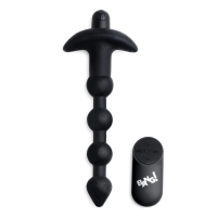 Bang! 28X Remote Control Vibrating Silicone Anal Beads - анальные шарики с вибрацией, 19х2.8 см (чёрный)