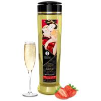 Shunga Romance - Возбуждающее масло для массажа, 240 мл (клубника и шампанское)