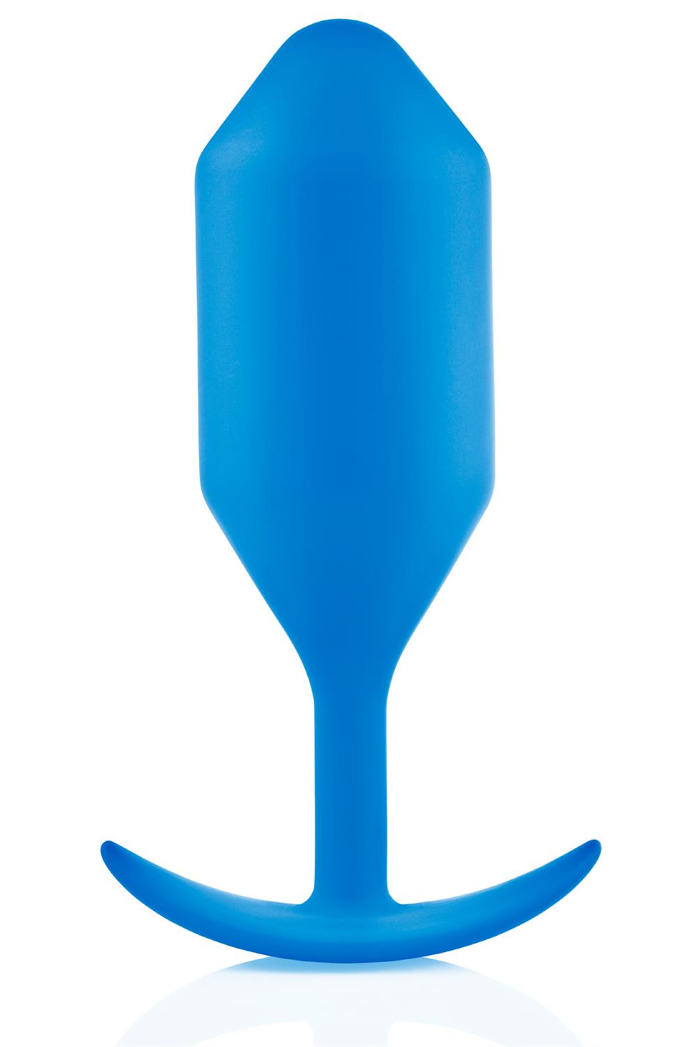 B-vibe Snug Plug 5 - Профессиональная пробка со смещенным центром тяжести для ношения, 15х5 см (голубой)