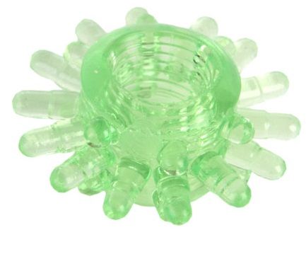 Зеленое эрекционное кольцо с шипами, 1.5 см от ero-shop