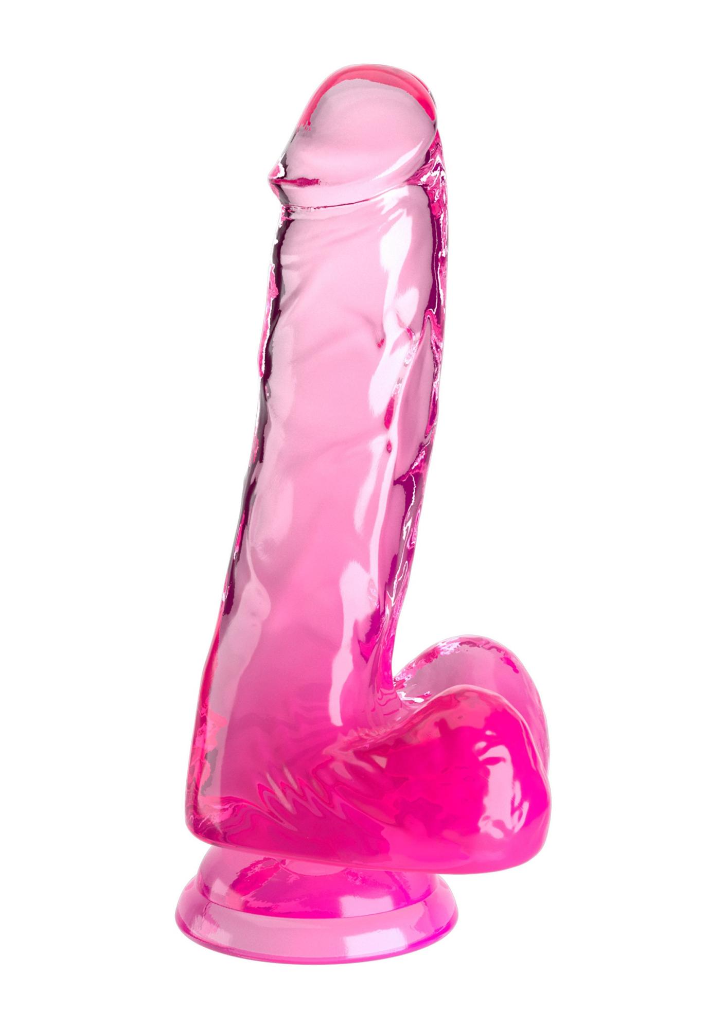 Pipedream King Cock Clear 6 - Фаллоимитатор на присоске, 17.8х3.8 см (розовый)
